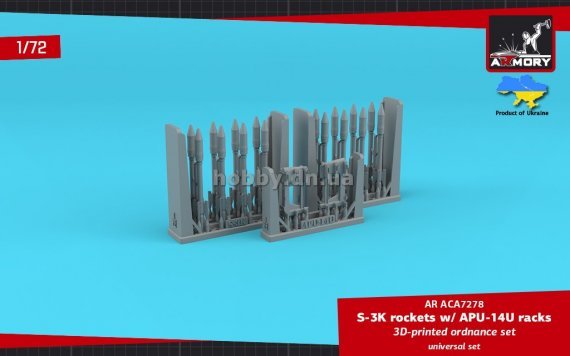 1/72 S-3K unguided missiles with APU-14U launcher racks