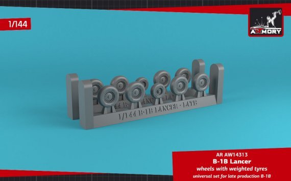 1/144 Rockwell B-1B Lancer late wheels with weighted tires