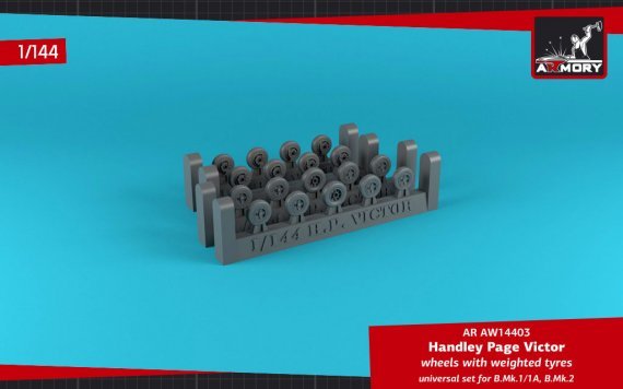 1/144 Handley-Page Victor B.2/K.2 wheels with weighted tires