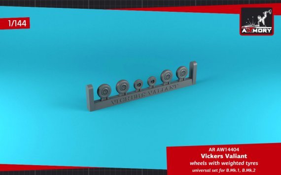 1/144 Vickers Valiant Mk.1 wheels with weighted tires