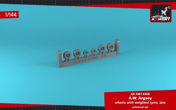 1/144 Armstrong-Whitworth Argosy wheels with weighted tires
