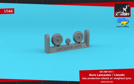 1/144 Avro Lancaster B.I/III / Lincoln wheels late weihted tyres