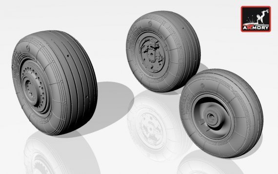 1/32 Sukhoi Su-25 Frogfoot wheels (for Trumpeter)