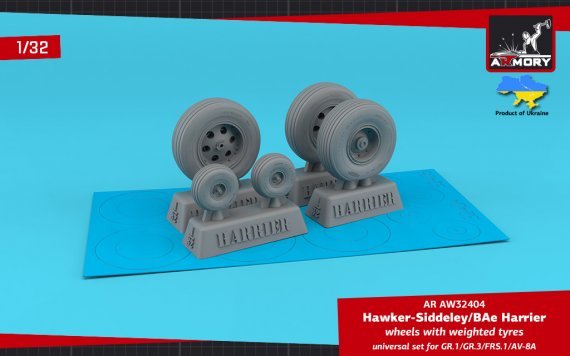 1/32 BAe Harrier GR.7GR.1/GR.3/FRS.1/AV-8A wheels weighted tyres