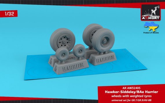 1/32 BAe Harrier GR.7/GR.9/ weighted tyres wheels