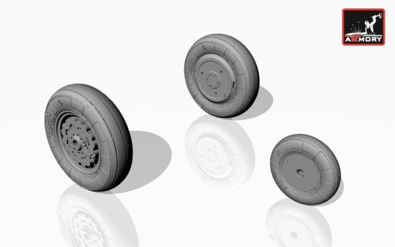 1/48 Sukoi Su-7B/U early wheels set
