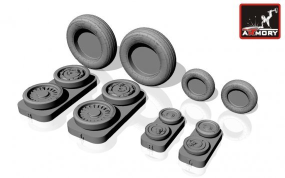 1/48 Mig-25 Foxbat wheels set
