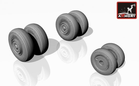 1/48 Sukhoi Su-24 Fencer wheels, late