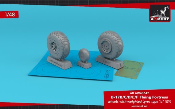 1/48 Boeing B-17 weighted wheels set
