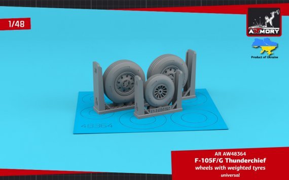 1/48 Republic F-105 Thunderchief weighted wheels