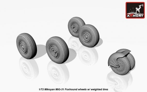 1/72 Sukhoi Su-24 Fencer wheels (late)
