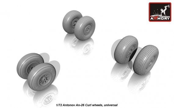 1/72 Antonov An-26 wheels