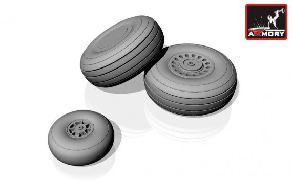 1/72 Douglas A-20A Boston wheels, early