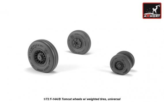 1/72 Grumman F-14A/B Tomcat wheels with weighted tires