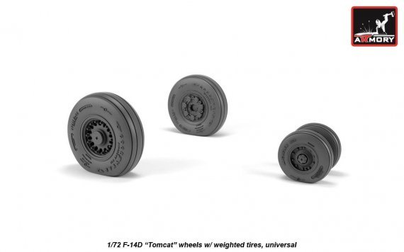 1/72 Grumman F-14D Tomcat wheels with weighted tires
