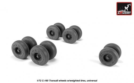 1/72 Transall C-160 Transall wheels with weighted tires