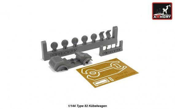 1/144 VW Type 82 Kbelwagen resin kit with PE parts