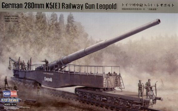Hobby Boss K5E Railway Gun 280mm Leopold 1/72