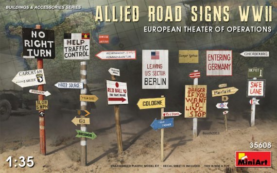 1/35 Allied Road Signs WWII
