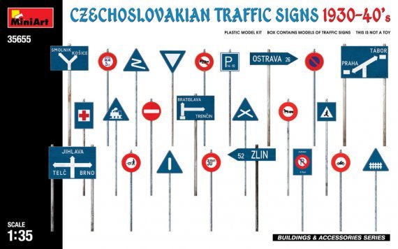 1/35 Czechoslovakian Traffic Signs 1930-40s