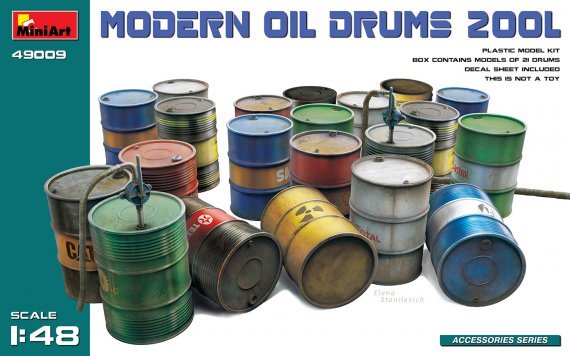 1/48 Modern Oil Drums 200L
