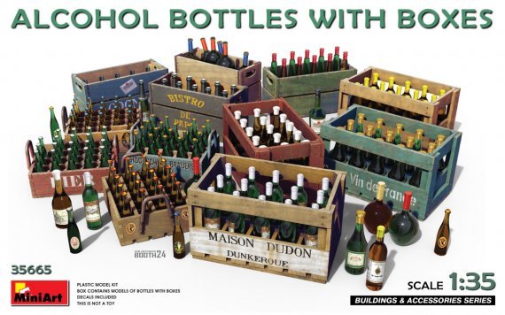 1/35 Alcohol Bottles with Boxes
