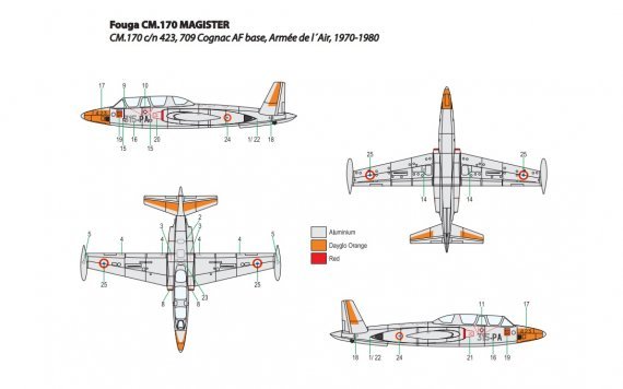 1/144 Fouga CM.170 Magister Armee de l Air
