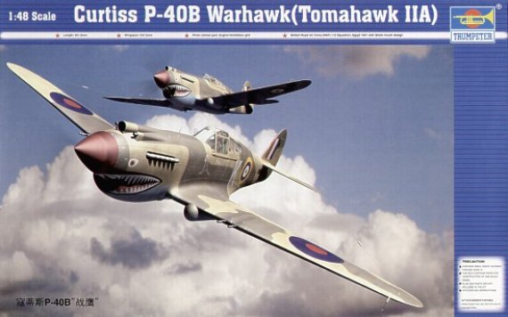 Trumpeter Curtiss P-40B Tomahawk Kit 1/48