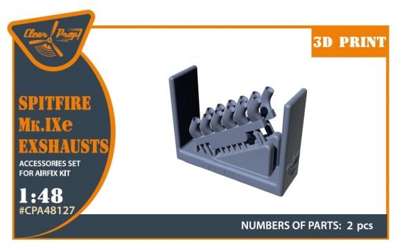 1/48 Spitfire Mk.IXe exhausts for Airfix