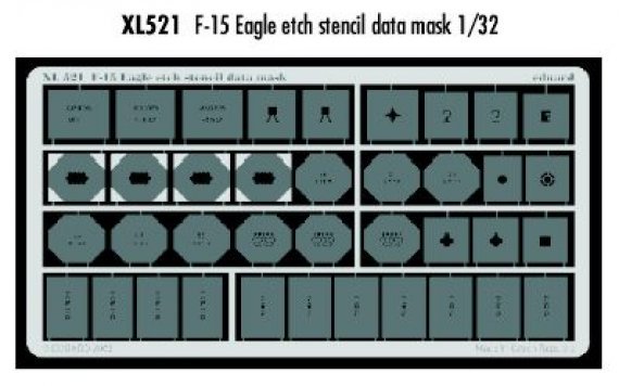 1/32 McDonnell F-15C Eagle etched stencil data paint mask