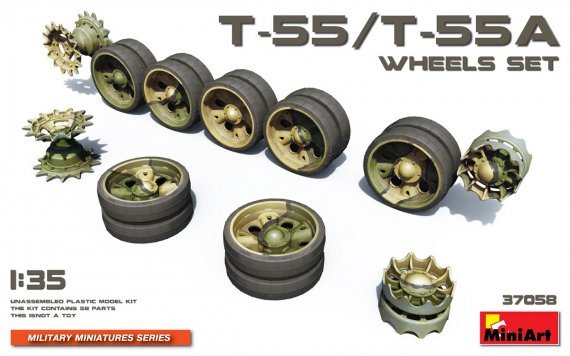 1/35 Soviet T-55/T-55A Wheels Set