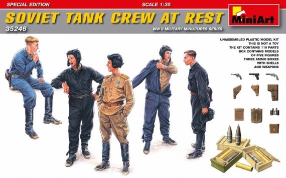 1/35 Soviet Tank Crew at Rest