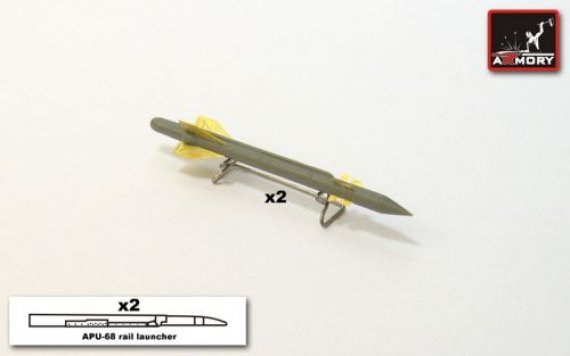 Armory Kh-25MP AS-12 Kegler 1/72 Missile Anti-Radar avec rail