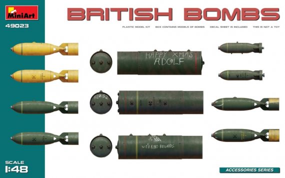 MiniArt Bombes britanniques avec d�calcomanies 1/48