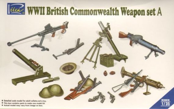 1/35 WWII British Commonwealth Weapon Set A