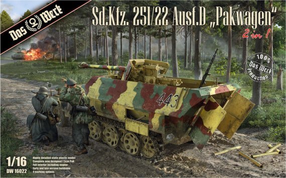 1/16 Sd.Kfz.251/22 Ausf.D Pakwagen with 75 mm Pak gun
