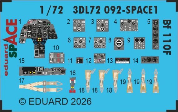 Eduard Bf 110F 1/72 - Set d'am�lioration