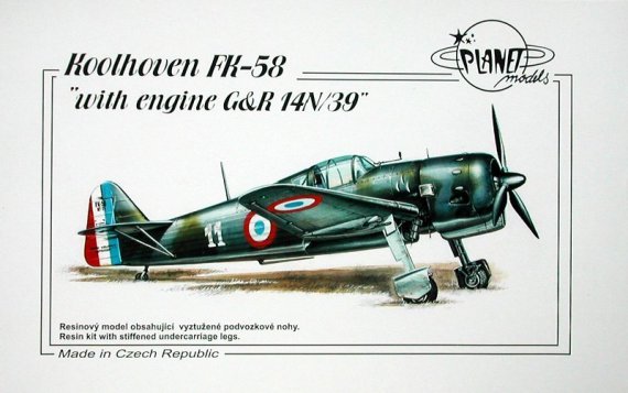 1/48 Koolhoven FK-58 with engine G & R 14N/39
