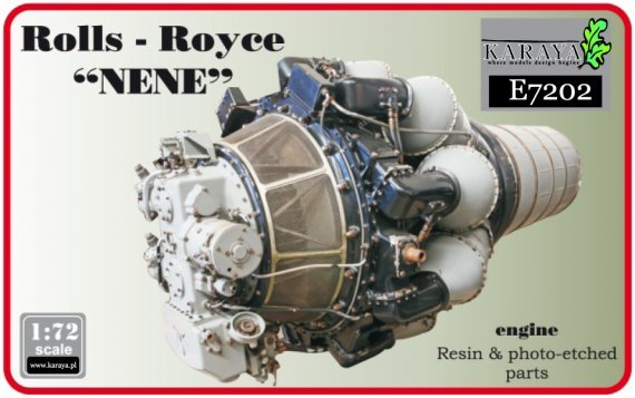 1/48 Nene British jet engine  resin + PE