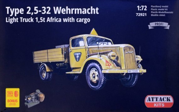 1/72 Type 2,5-32 Wehrmacht 1,5t Truck Africa & cargo