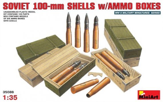 1/35 Soviet 100mm Shells w/ Ammo Boxes