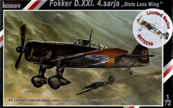 1/72 Fokker D.XXI FR-167 w/ Reatractable Land.Gear