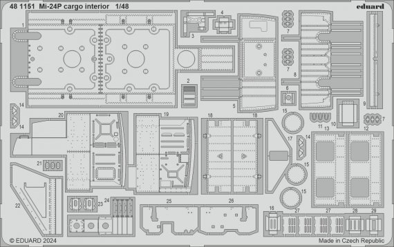 1/48 SET Mi-24P cargo interior for Trumpeter
