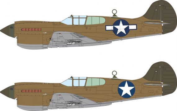 Eduard Masque 1/48 P-40K Insignes Nationaux US