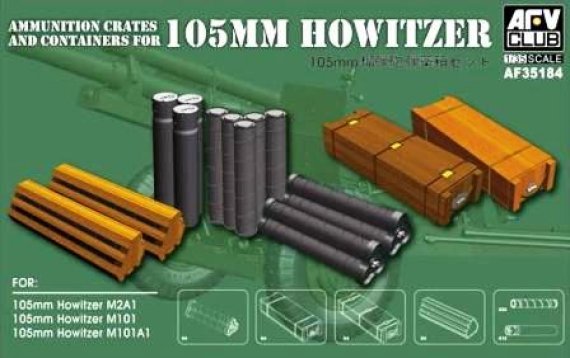 1/35 105mm Howitzer Ammunition crates and containers