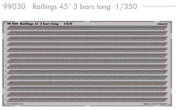 1/350 Railings 45 3 bars long