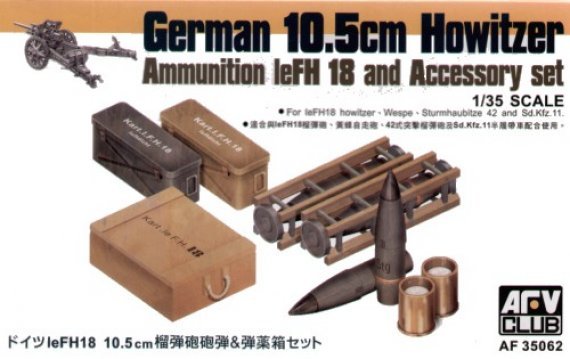 1/35 German 10.5cm Ammunition & Cases