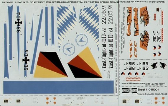 1/48 Luftwaffe Lockheed F-104G Starfighter last Flight Wtd 61