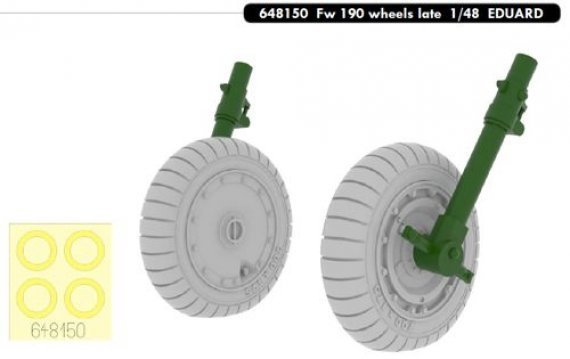BRASSIN 1/48 Fw 190 wheels late (EDUARD)