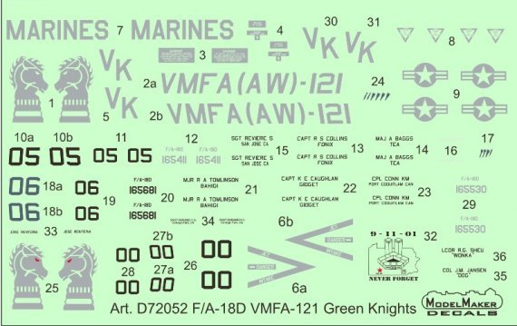 1/72 F/A-18D VMFA-121 Green Knights